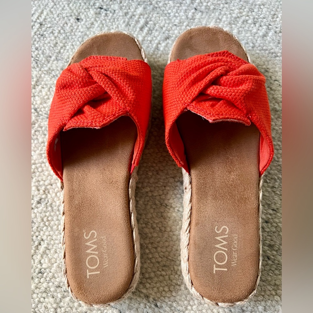TOMS Abby Platform Espadrilles size 7